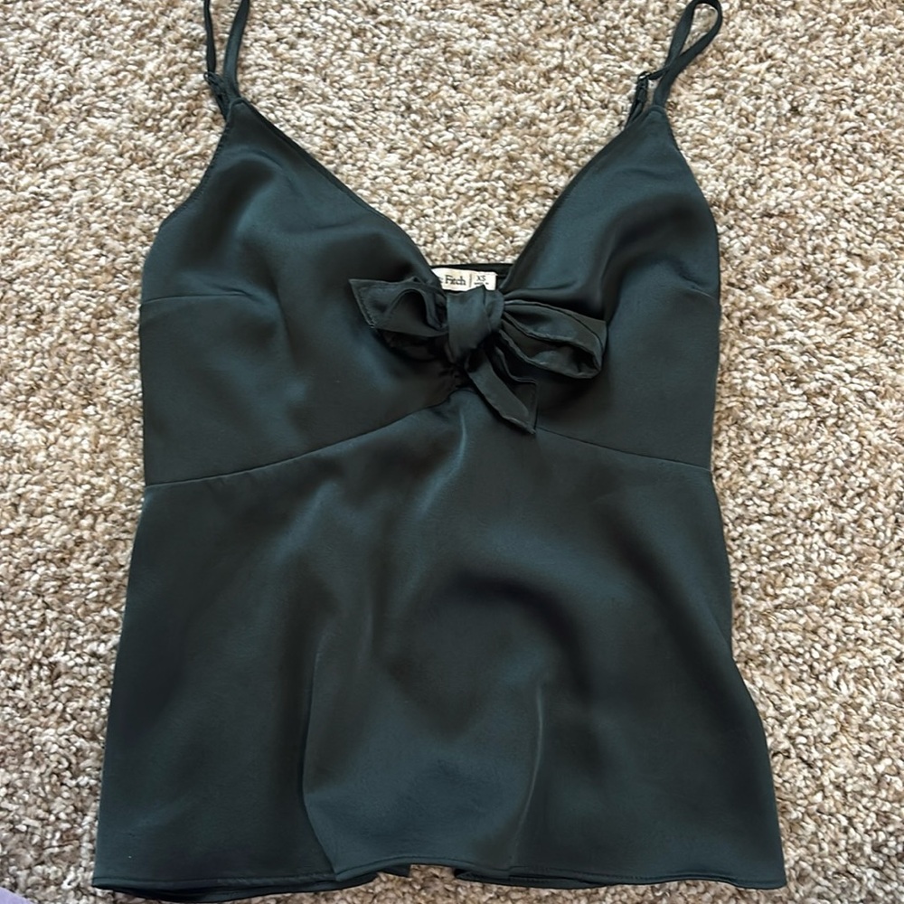Abercrombie Satin Front Tie Cami